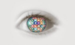 Social media communication concept